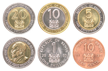 Complete set of Kenya coins