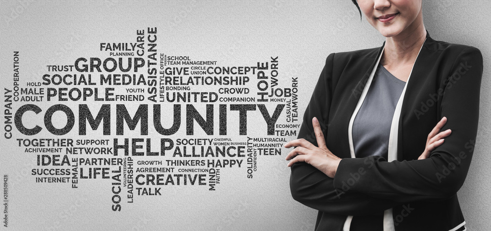 Poster human resources recruitment and people networking concept. modern graphic interface showing professi