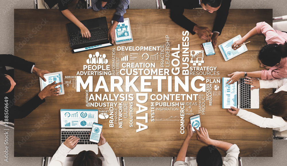 Canvas Prints digital marketing technology solution for online business concept - graphic interface showing analyt