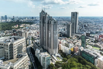 Fototapeta na wymiar 東京、新宿の風景 Building group of shinjuku, Tokyo, Japan