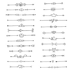 big collection text dividers, Hand drawn ink dividers