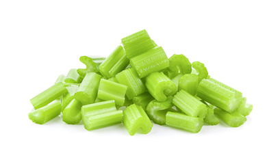 fresh celery isolated on white background