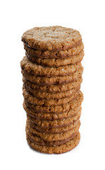Thin Oatmeal Cookies, Healthy Cereal Crackers with Chocolate