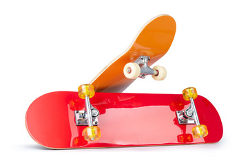 Two skateboard decks, isolated on white background. File contains a path to isolation © afxhome