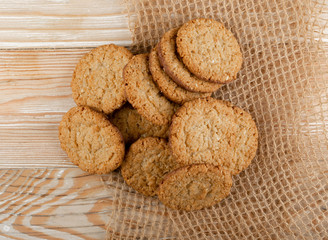 Thin Oatmeal Cookies, Healthy Cereal Crackers with Chocolate
