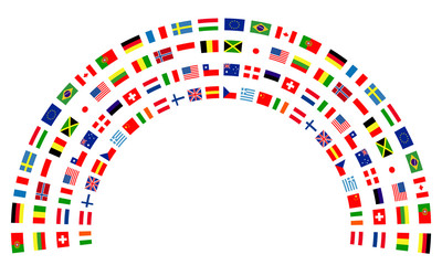 bandiere, bandierine, bandiere del mondo, internazionale © xyz+