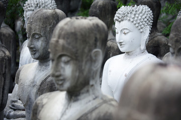 Obraz premium grunge weathered buddha statue background