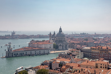 Fototapeta premium Panoramic view of Venice city and Basilica di Santa Maria della Salute