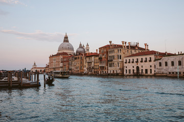 Naklejka premium Panoramic view of Venice grand canal view with historical buildings
