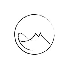 Circle with M letter logo design vector