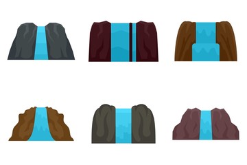 Cascade icons set. Flat set of cascade vector icons for web design © anatolir