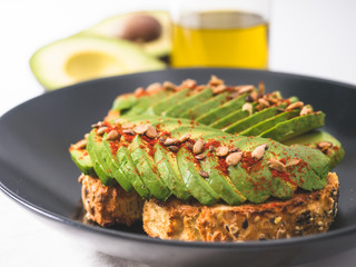 sourdough toast with avocado