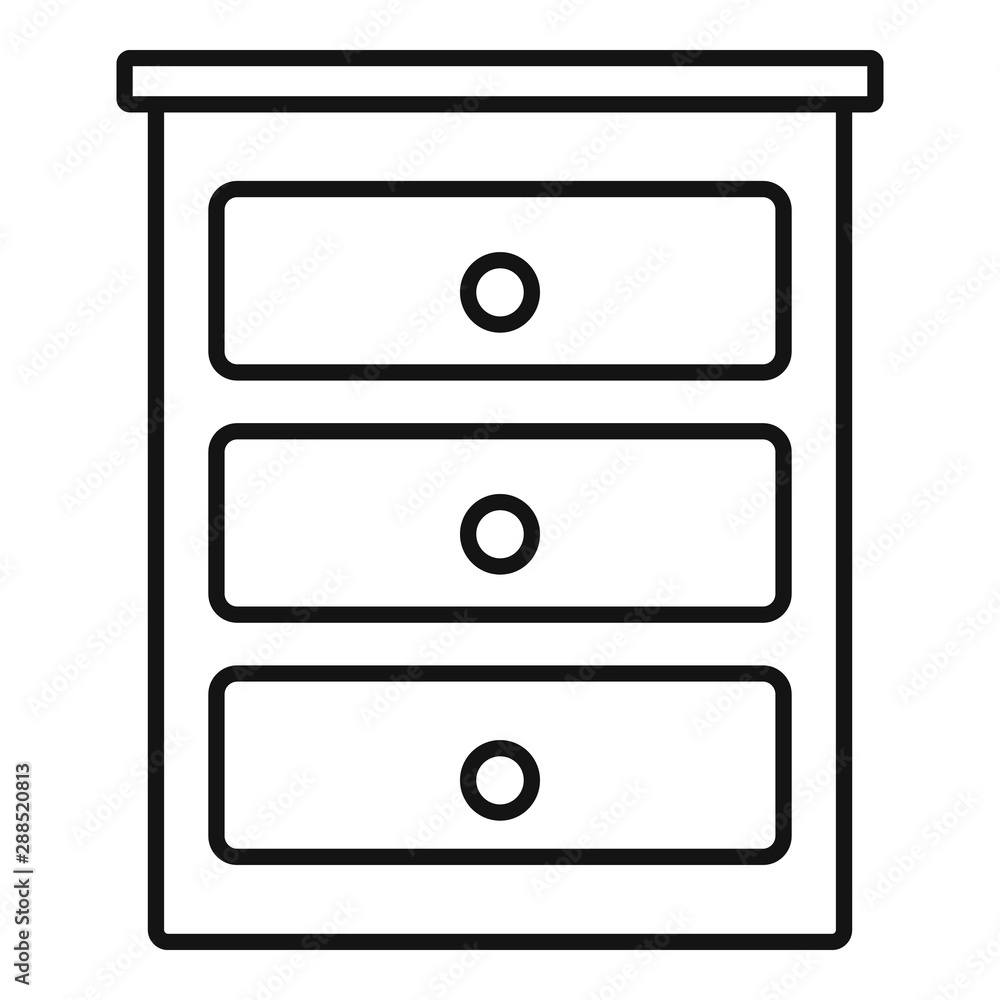 Poster archive furniture icon. outline archive furniture vector icon for web design isolated on white backg