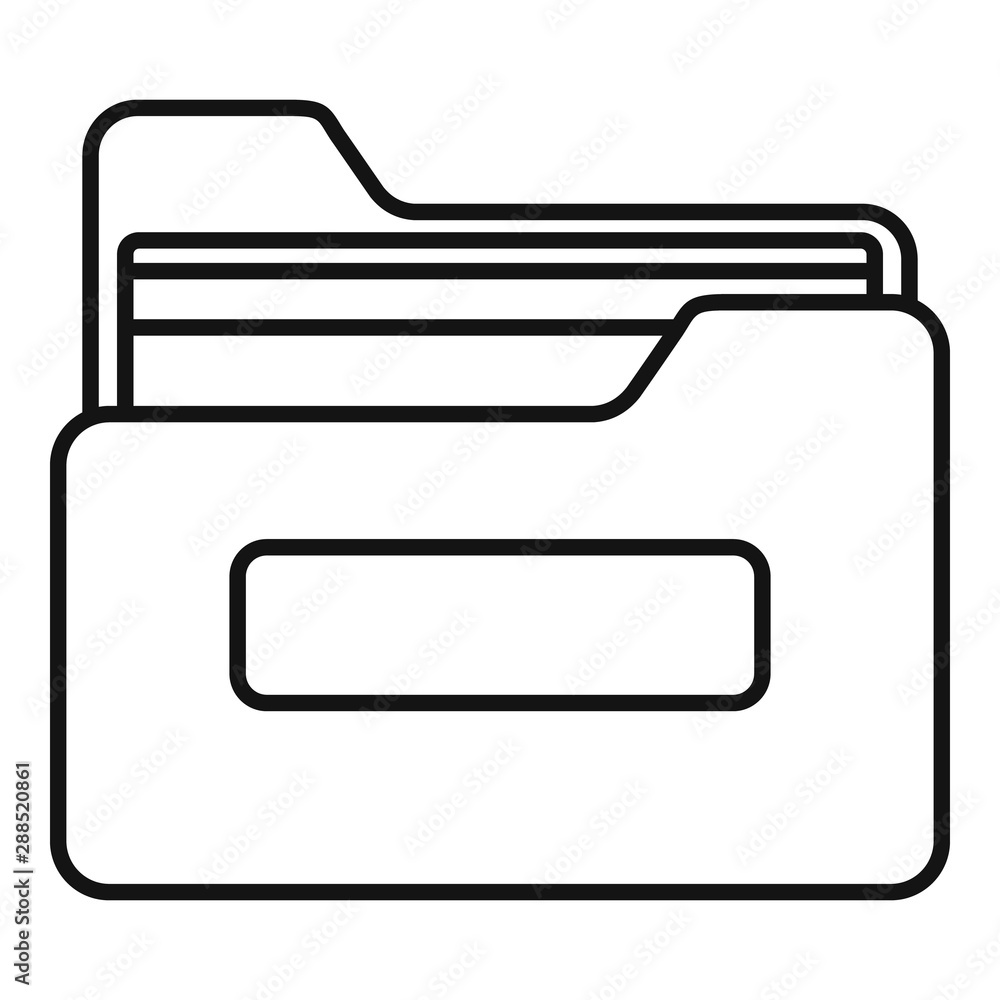 Poster archive file folder icon. outline archive file folder vector icon for web design isolated on white b