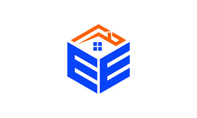 Abstract polygonal Letter Logo, hexagon letter logo, polygonal Letter with home Logo sing and Symbol, monogram logo, Home logo design, Real estate logo