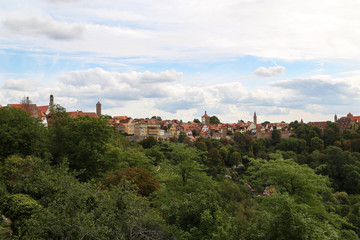 Fototapeta na wymiar Panoramic view of Rothenburg ob der Tauber