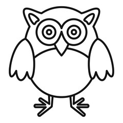 Owl animal icon. Outline owl animal vector icon for web design isolated on white background