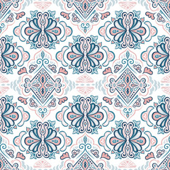 Colorful indian rug paisley ornament pattern design