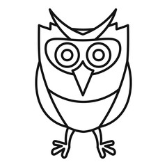 Wild owl icon. Outline wild owl vector icon for web design isolated on white background