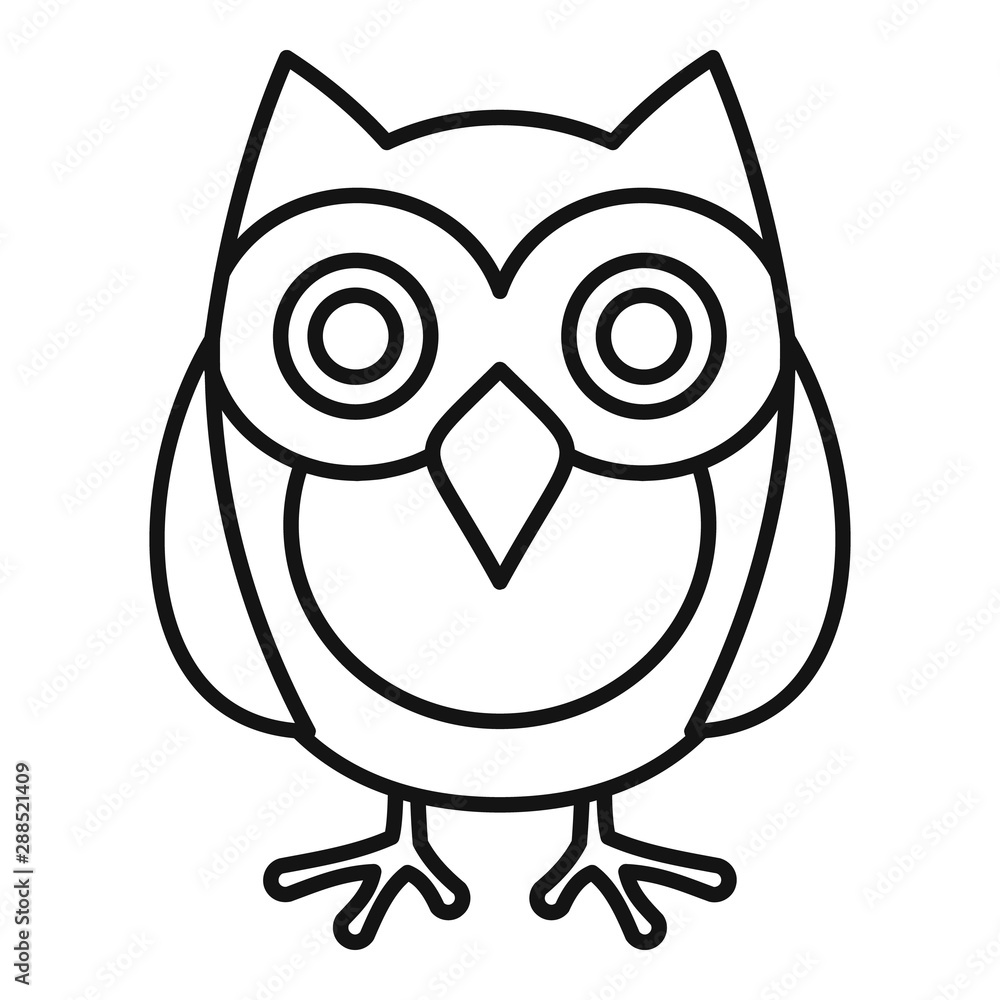 Aufkleber knowledge owl icon. outline knowledge owl vector icon for web design isolated on white background