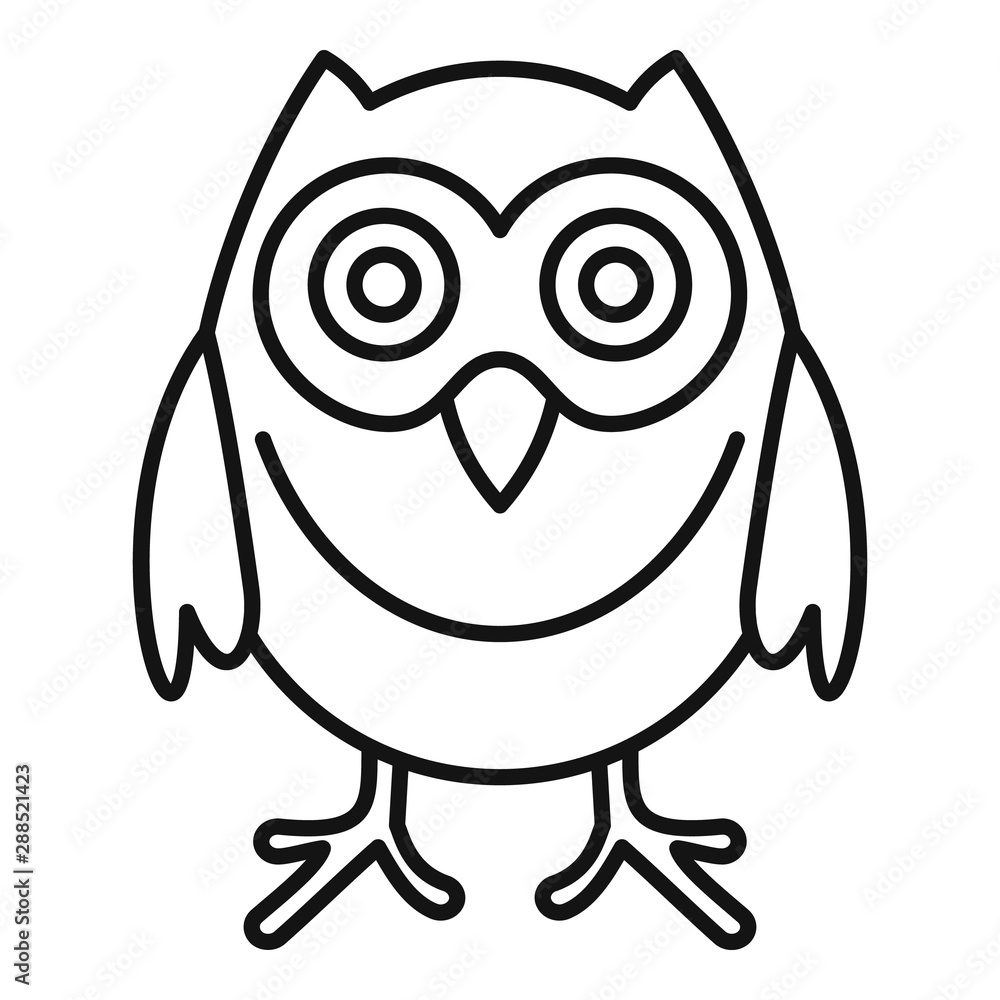 Aufkleber smart owl icon. outline smart owl vector icon for web design isolated on white background
