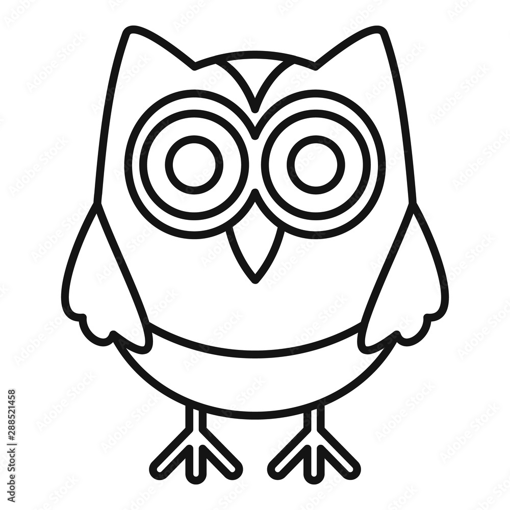 Poster wise owl icon. outline wise owl vector icon for web design isolated on white background