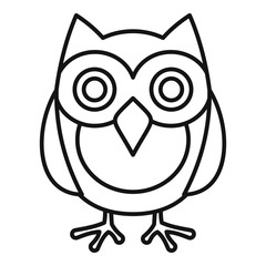 Knowledge owl icon. Outline knowledge owl vector icon for web design isolated on white background
