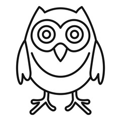 Smart owl icon. Outline smart owl vector icon for web design isolated on white background