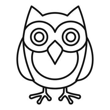 recommend clip art: Knowledge owl icon. Outline knowledge owl vector icon for web design isolated on white background