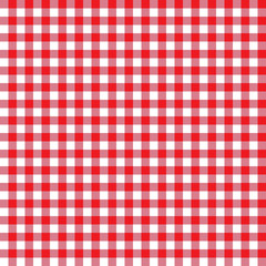 Red seamless table cloth texture. Vector illustration.
