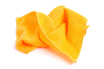 colored microfiber cloths on a white background