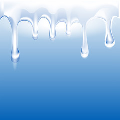 Background winter light blue. Icicles border - vector. Christmas. Happy New Year 2020