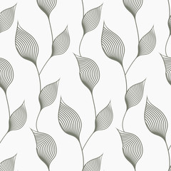 Flower petal or leaves geometric pattern vector background. Repeating tile texture. Pattern is clean usable for wallpaper, fabric, printing