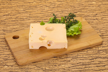Obraz na płótnie Canvas Maasdam cheese brick