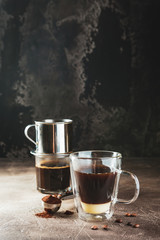 Coffee dripping in vietnamese style