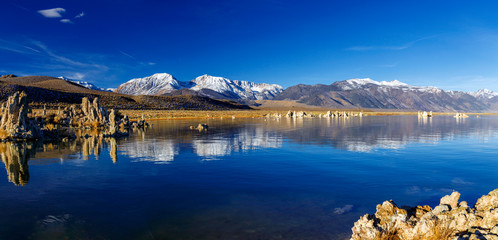 Mono Lake With Sierra Nevada Mountains in Background