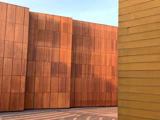 Modern wooden building 