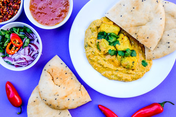 Traditional Indian Chicken Korma Curry Meal