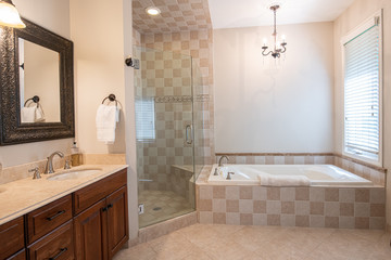 ceramic tile has been installed in your updated bathroom