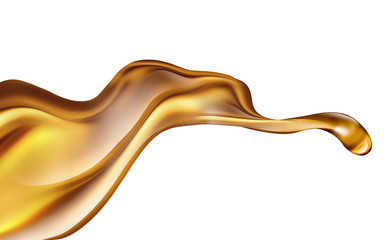 Oil splashes close-up