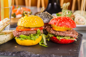 Starters - mini burgers, canapes and other snacks