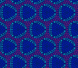  embroidery with  geometrical drawing