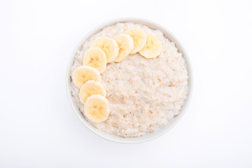Sweet porridge with banana fruit