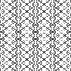 Fototapeta premium Abstract seamless pattern of of triangles with ovals inside. Modern stylish texture. Repeating geometric tiles. Linear style. Vector monochrome background.