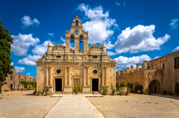 The Arkadi Monastery (in Greek Moní Arkadíou) is an Eastern Orthodox monastery, situated near Rethymno, is one of the most historic monasteries on Crete.