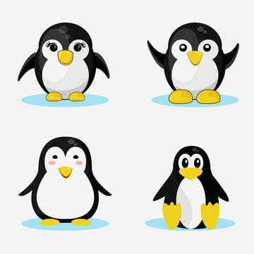 Simple Penguin clipart vector art