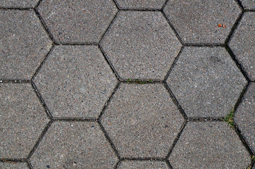 Close up of grey paving