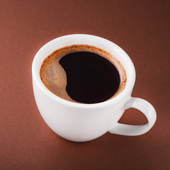 Closeup of coffee cup