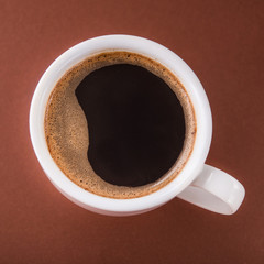 Closeup of coffee cup