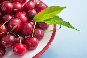 Sweet fresh cherries fruit